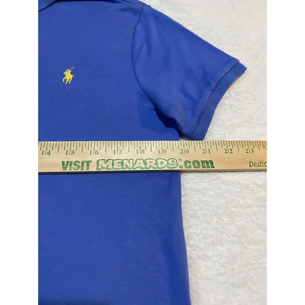 Polo Ralph Lauren Mens Custom Fit Blue Soft Cotton Short Sleeve Polo Shirt M - Picture 3 of 8